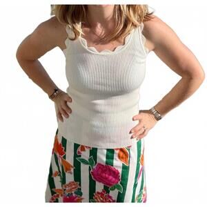 NEW PROSPERINA shay rib tank top in ivory